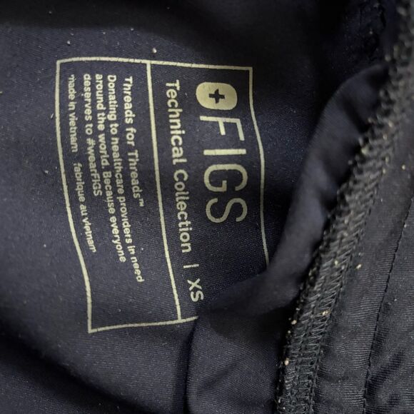 FIGS scrub pants women’s XS technical fabric navy blue pockets nurse - Picture 2 of 10